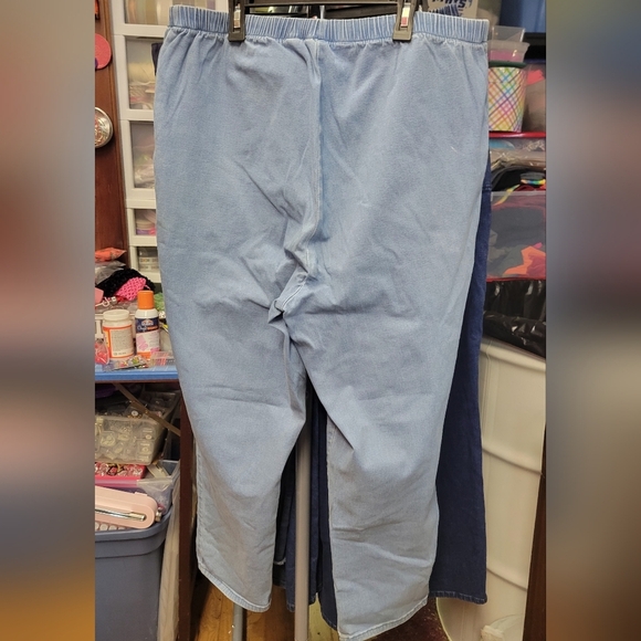 White Stag 18/20 2X Petite Light Blue Pants Elastic 34" Waist 26" Inseam - Picture 3 of 6